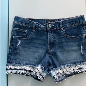 girls jean shorts